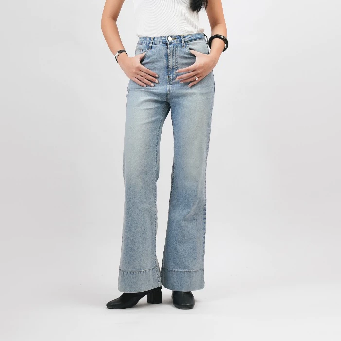 Basica Women Flare Strecht - Blue Denim
