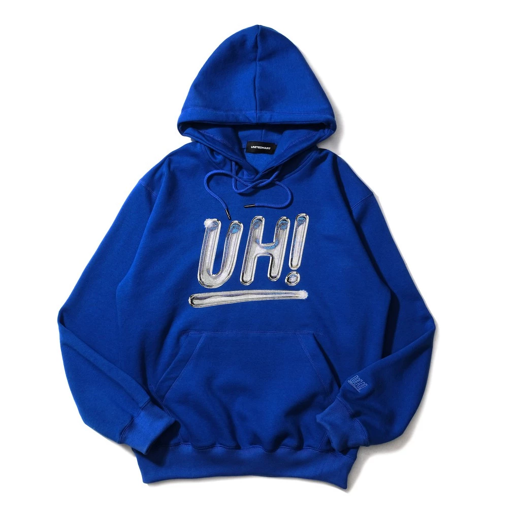 Hoodie Heavyweight Cotton - CHROME LOGO BLUE
