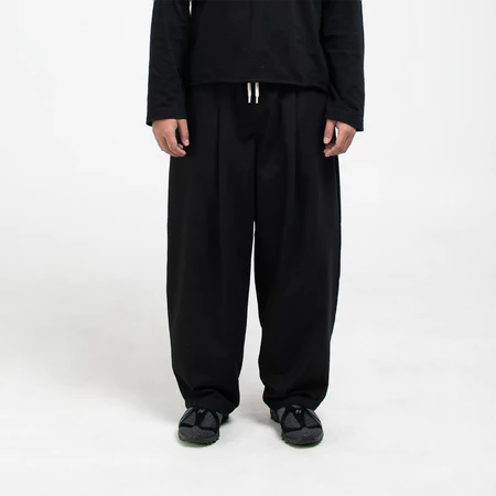Baggy Canvas Trousers Black
